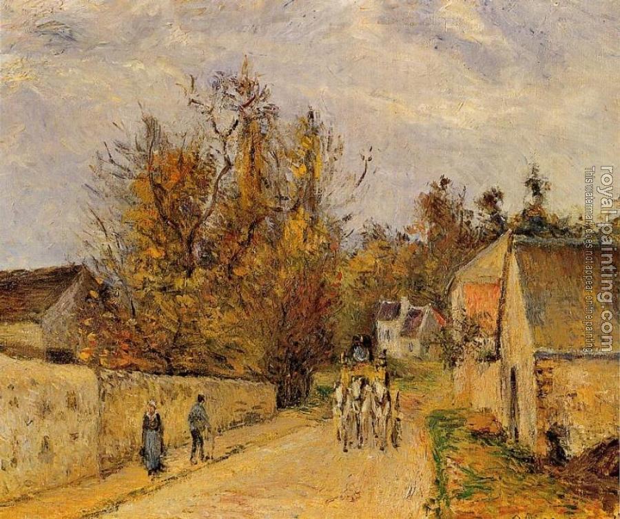 Camille Pissarro : The Stage on the Road from Ennery to l'Hermigate, Pontoise